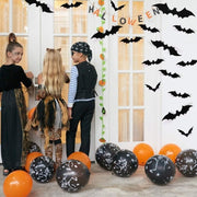Zuooiec 120 Pcs Halloween Bats Decorations: 3D PVC Wall Decals, Scary Stickers for Indoor Outdoor Party, DIY Home Window Door Decor