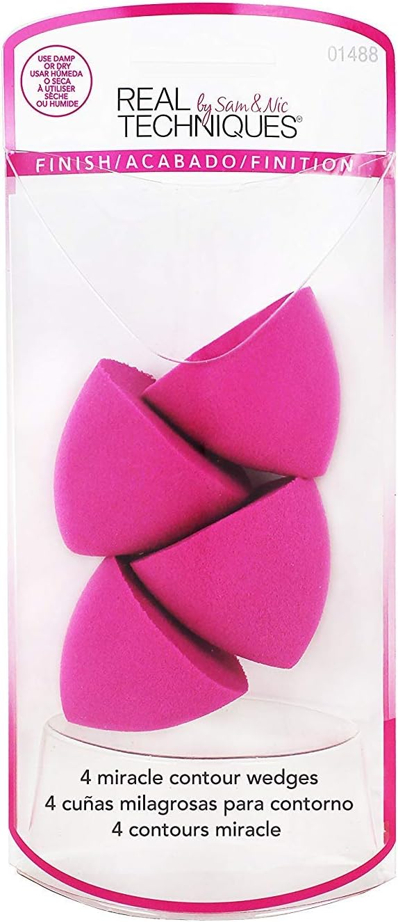 Miracle Complexion Sponge & Miracle Powder Sponge Duo Pack for Foundation & Powders 124 g - 4 count (Pack of 1) Miracle Contour Wedges