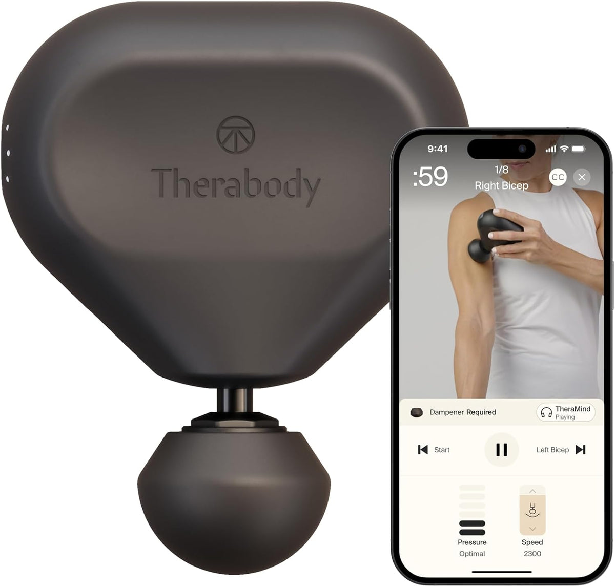Therabody TheraGun Mini Massage Gun for Pain Relief, 3rd Gen Black Percussion Therapy – image 1