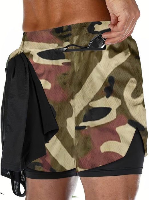 VITION Gym Shorts for Men, Men's Activewear Running Shorts,Drawstring Gym Shorts Men, 2 Layer Loose Athletic Shorts with 4 Pockets