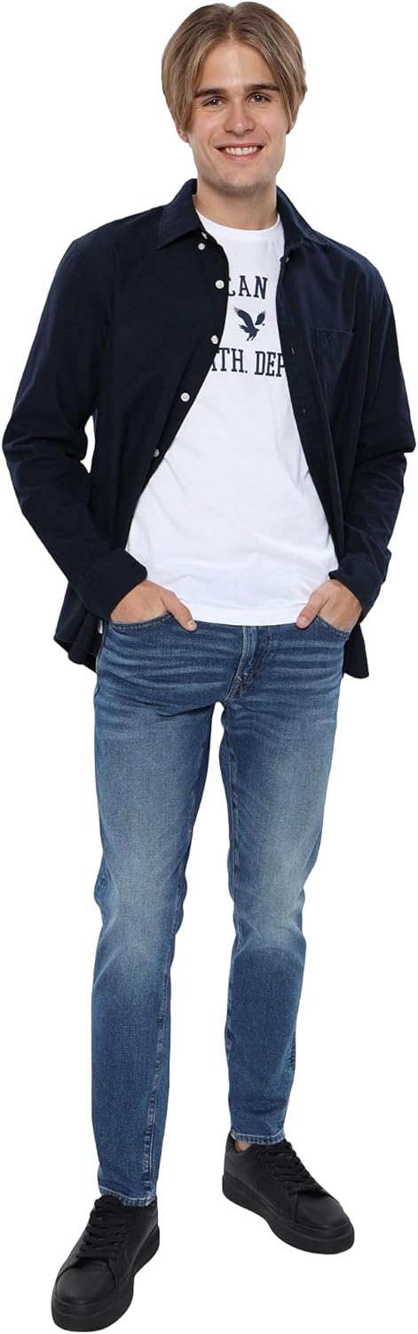 American Eagle Mens AE Everyday Oxford Button-Up Shirt Classic