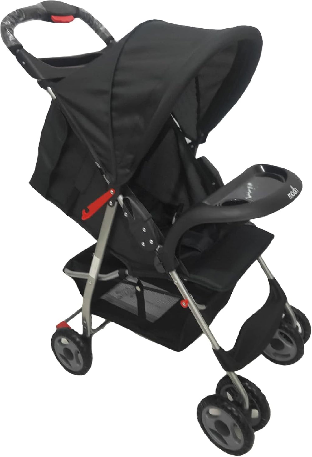 The Moon Brand Bezik One Hand Fold Travel Stroller/Pram Suitable for Newborn/Infant/Baby/Kids with Dual Tray- Leg Rest - Multi-Postion Reclining Seat Suitable For 0 Months+ (Upto 24 Kg) -Cyan Blue