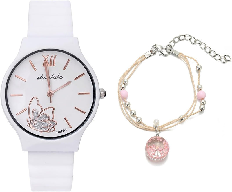 Kids Watchs for Girls Cute Cartoon Wrist Watch Gift Sport Girls Watch Outdoor Pink Watch Ideal Gift for Toddlers Children Learning Time