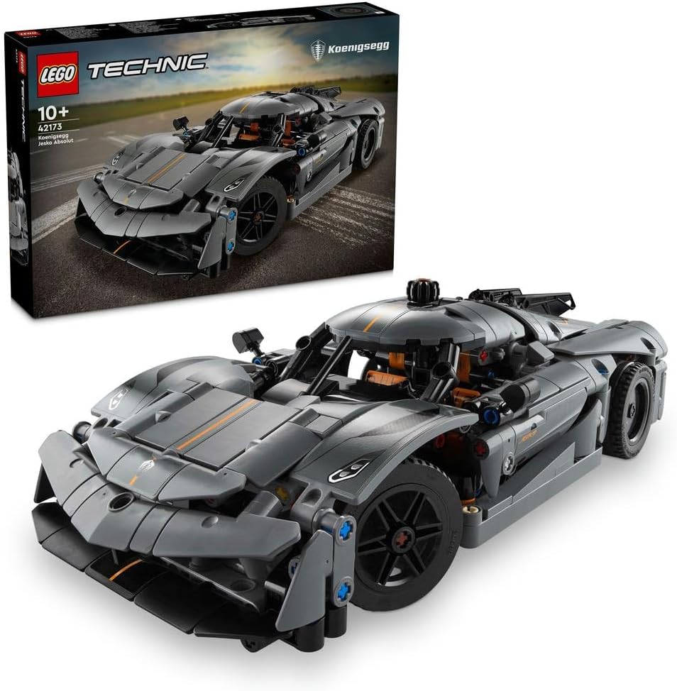 Technic Koenigsegg Jesko Absolut Grey Hypercar, Race Car Building Toy Set for Boys, Girls & Kids Aged 10 Plus, Buildable Vehicle Model Kit, Introduction to Engineering, Birthday Gift Idea 42173 – image 1