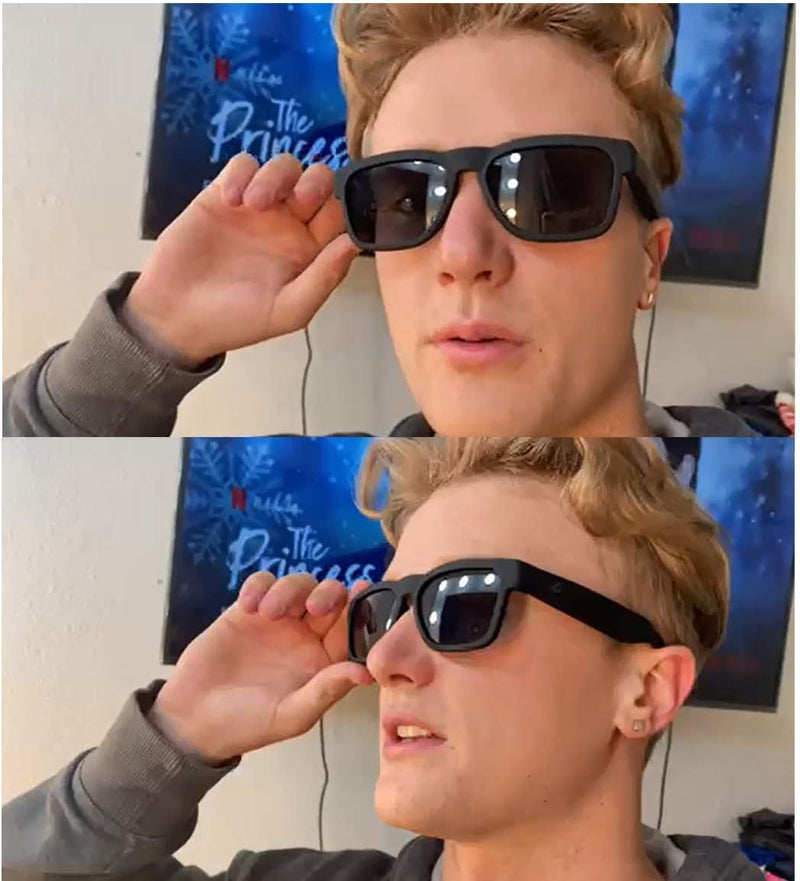 OhO sunshine OhO Bluetooth Sunglasses,Voice Control and Open Ear Style Smart Glasses Listen Music and Calls with Volume UP and Down,Bluetooth 5.0 Audio Glasses and IP44 Waterproof, unisex-adult