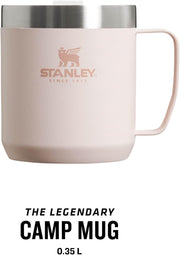 Classic Legendary Camp Mug 0.35L - Vacuum Insulated Tumbler - Stainless Steel Camp Mug - BPA -Free Thermal Cup - Dishwasher Safe - Single Server Brewer Compatible - Rose Quartz - Rose Quartz