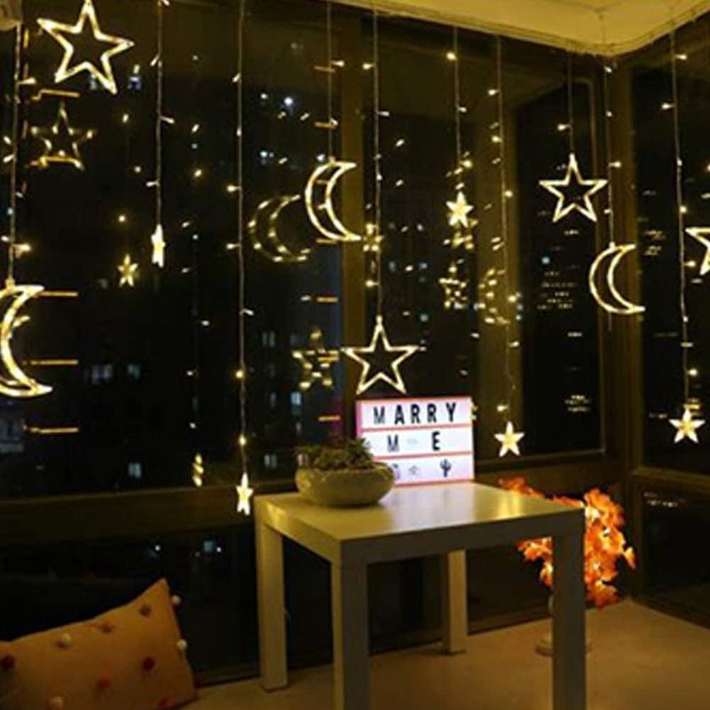 Eid Moon With Stars Decorative Lights | Ramadan Decoration Lights

