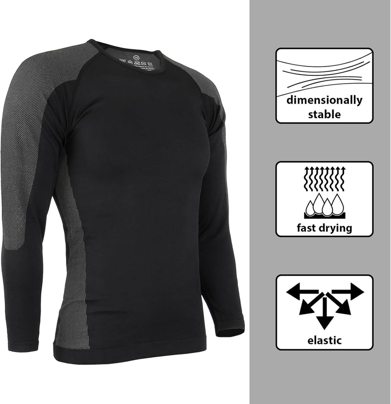 ALPIDEX Men's Functional Underwear Thermal Underwear Ski Underwear - Breathable, Warming and Quick Drying