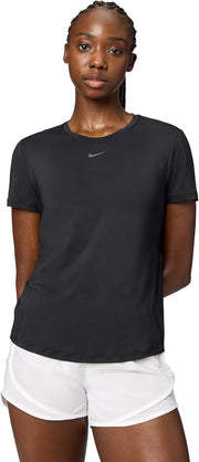 Women's W Nk One Classic Df SS Top - black / black