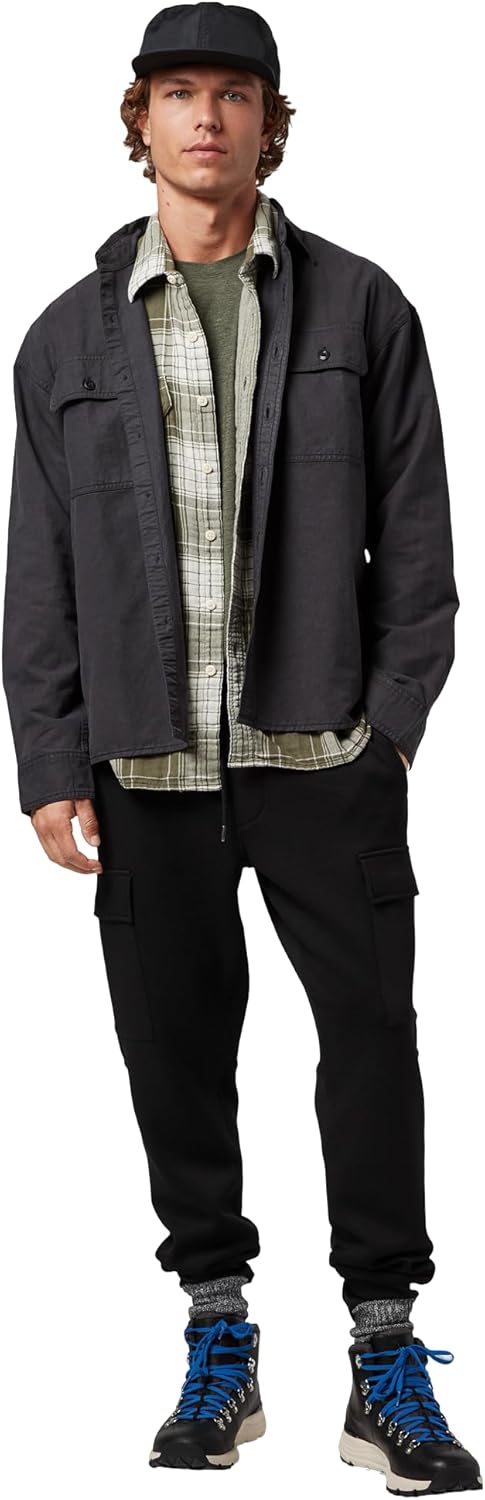 Mens AE 24/7 Good Vibes Cargo Jogger Sweatpants - BLACK