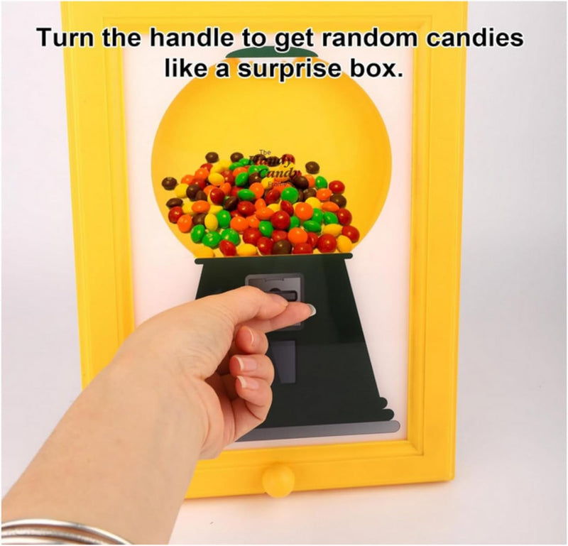 SKEIDO Handy Candy Frame Dispenser Creative Innovative Gumball Machine for Desk Countertop Wall Mount Sweet Display Birthday Holiday Gift for Kids Adults Office Room Fast Distribution