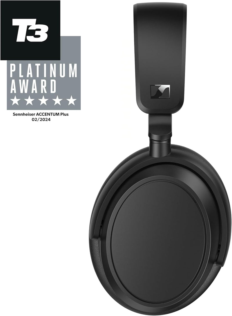 Sennheiser Consumer Audio ACCENTUM Plus Wireless Bluetooth Headphones - Quick-Charge Feature, 50-Hr Battery Playtime, Adaptive Hybrid ANC, Sound Personalization, Touch Controls Black