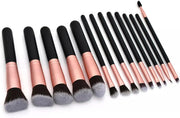 Professional Makeup Brush Set 14-piece Rose Gold
