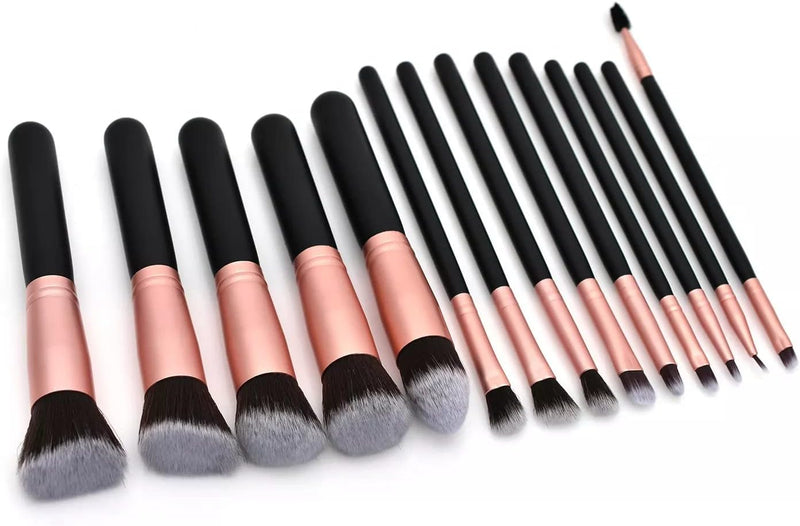 Professional Makeup Brush Set 14-piece Rose Gold