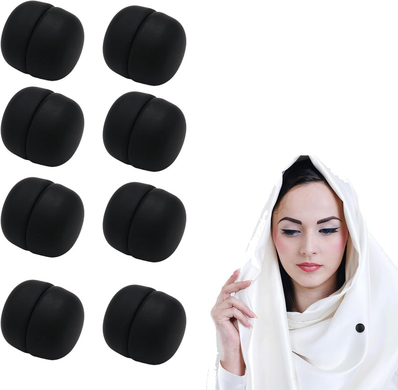 Haodlay 8 Pairs Premium Strong Hijab Magnetic Pins,No-Snag Hijab Pins for Muslin Women Strong Hijab Magnet Pins,Hijab Magnetic Pins for Scarf,Hijab Magnets