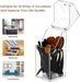 Clear Acrylic Dustproof Makeup Brush Organizer Cosmetic Brushes Eyebrow Pencil Storage Holder with Lid