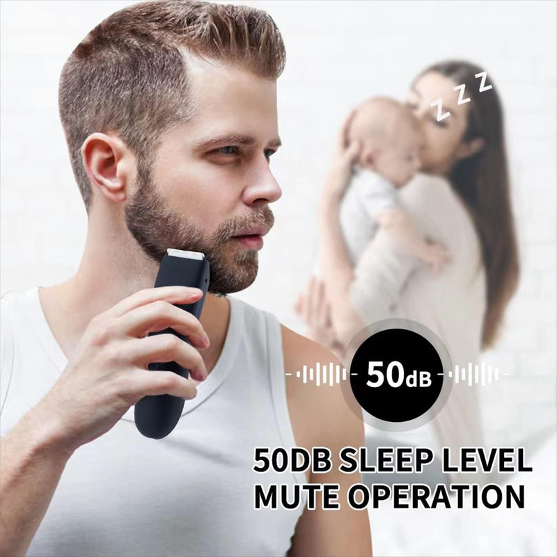 GGEROU Electric Body Hair Trimmer,Waterproof Wet/Dry Cordless Body Groomer Ball Back Shavers,Fast Charging?Replaceable Ceramic Blade?Pubic Hair Trimmer Body Groomer Kit for Full Body Grooming
