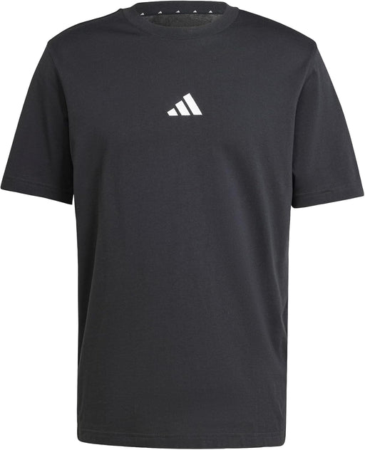 Men's Essentials Small Logo Single Jersey Tee T-Shirt - BLACK/WHITE