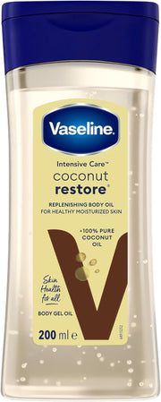 Intensive Care Cocoa Radiant Vitalizing Body Oil With 100% Pure Cocoa Butter & Replenishing Oils For Long-Lasting Radiant Glow Non-Greasy Body Gel Oil for Healthy & Glowing Skin 200 ml - Coconut Restore
