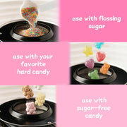 Cotton Candy MakerVintage Countertop Machine for Hard Candy & Flossing SugarEasy DIY Mini Cotton Candy Machine for Kids & Parties Pink