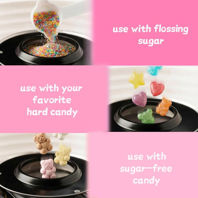 Cotton Candy MakerVintage Countertop Machine for Hard Candy & Flossing SugarEasy DIY Mini Cotton Candy Machine for Kids & Parties Pink