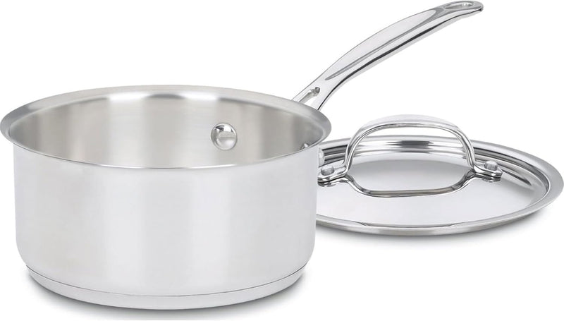 Cuisinart 744-24 Chef's Classic Stainless Stockpot with Cover, 6-Quart - Saucepan w/Cover