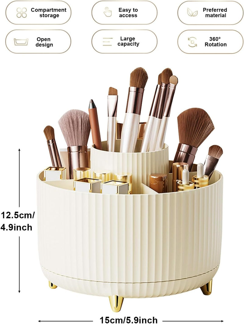 URbazaar Makeup Organizer With Drawers, Large Capacity Desk Organizer, Organizer and Storage for Cosmetics, Lipsticks, Jewelry, Skincare, Holder for Brushes,Eyeshadow,Dresser Countertop