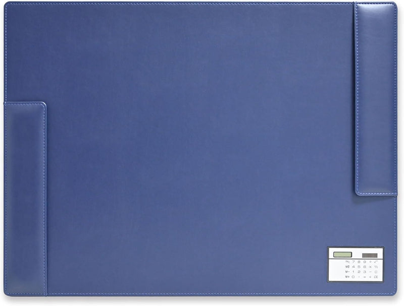 FIS Executive Desk Set with Italian PU Materials, Set of 8 Pieces Desk Organizer, Blue Color, Pack in Gift Box-FSDSEX201BL
