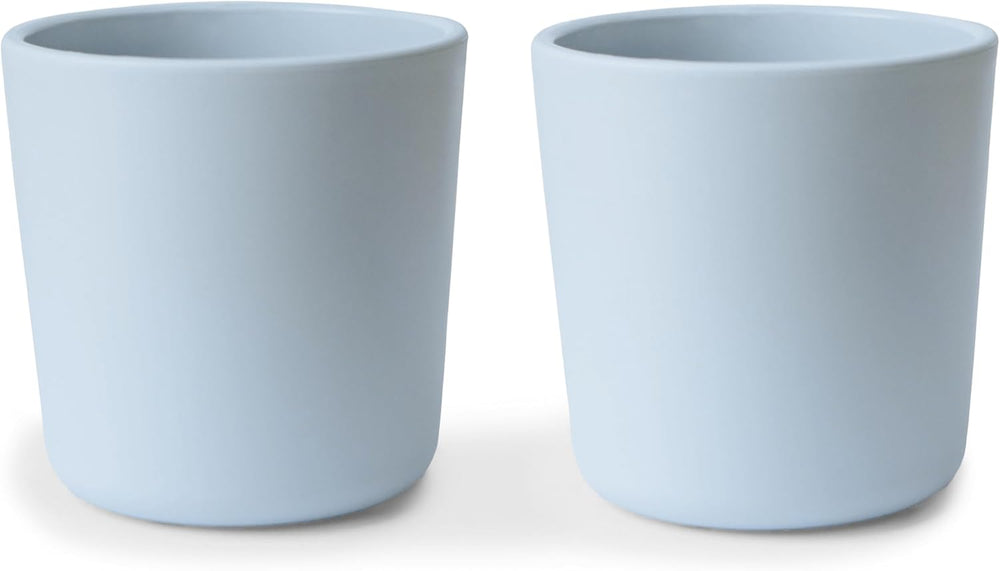Dinnerware Cups for Kids Set of 2 Reusable BPA Free Dishwasher & Microwave Safe Cups Easy to Hold Made in Denmark (Sage)