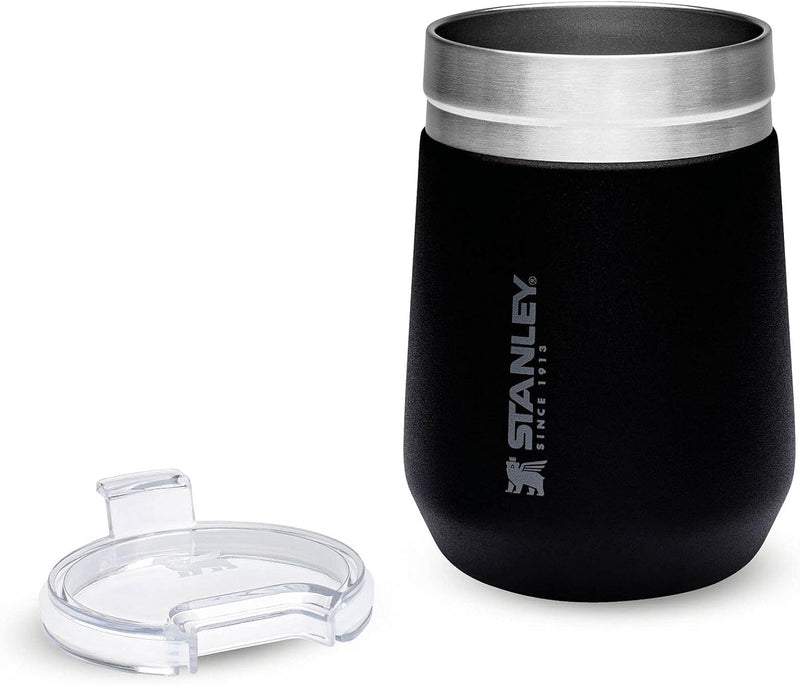 STANLEY Go Everyday Tumbler 0.29L / 10 OZ Matt Black Stainless Steel Tumber for Wine, Cocktails, Coffee, Tea - Keeps Cold / hot for Hours - BPA- Dishwasher Safe