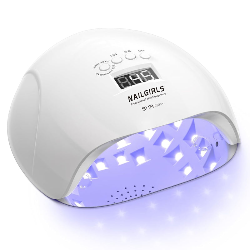 UV LED Nail Lamp, Nail girls 150W Nail Dryer for Gel Nail Polish 4 Timer Setting with Automatic Sensor, UV Nail Light Curing Lamp for Home, Salon