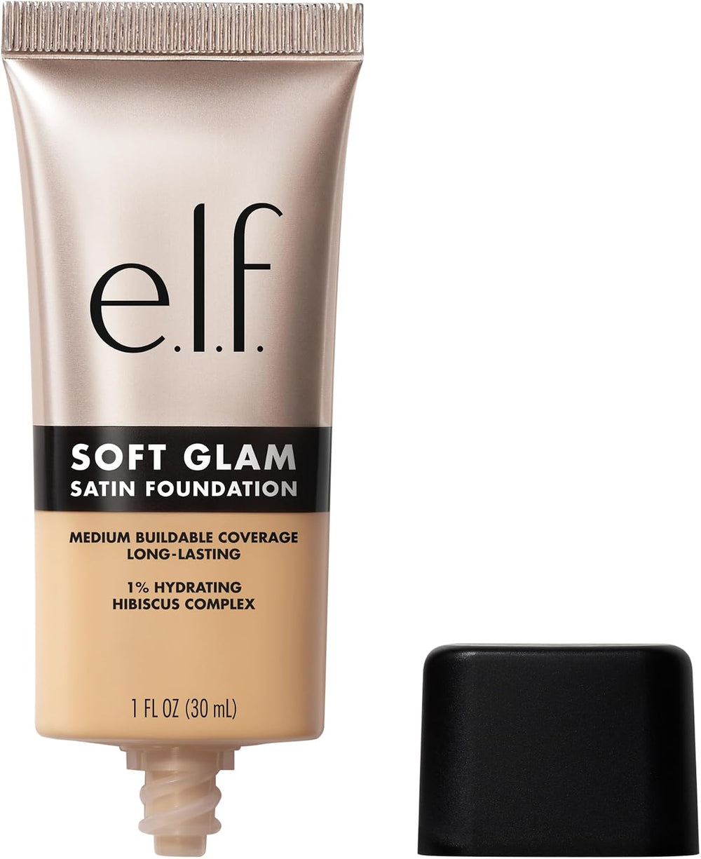 e.l.f. Soft Glam Foundation, Medium Coverage, Long-Lasting & Buildable Foundation For A Smooth, Satin Finish, Vegan & Cruelty-Free, 32 Medium Neutral