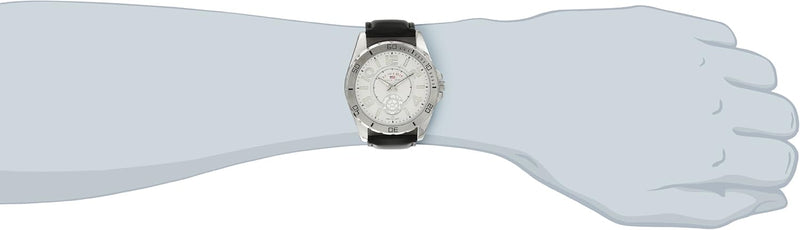 Mens Quartz Watch, Analog-Digital Display and Leather Strap US5159