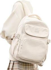 WEPOET Basic Backpack For School,Casual College Backpack Women,Waterproof Middle Bookbag For Teen Girl - A2-beige