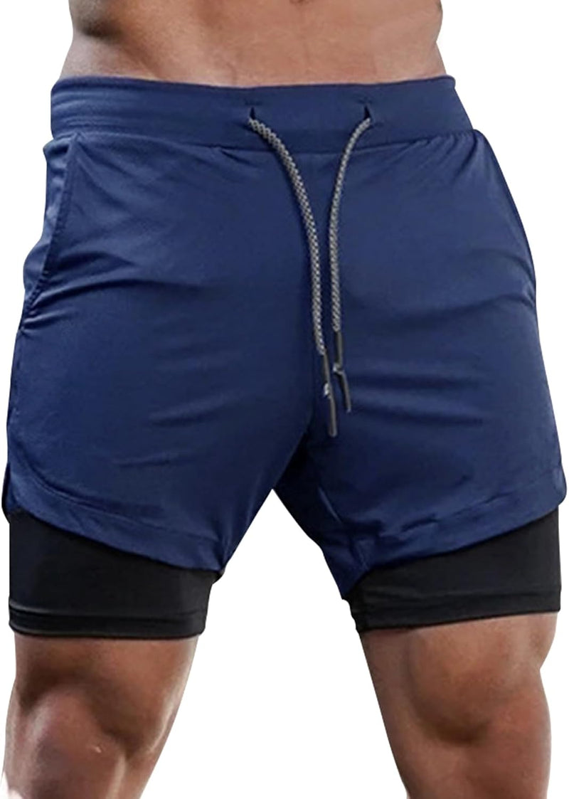 Dress Cici Gym Shorts for Men, Men's Activewear Running Shorts,Drawstring Gym Shorts Men, 2 Layer Loose Athletic Shorts with 4 Pockets