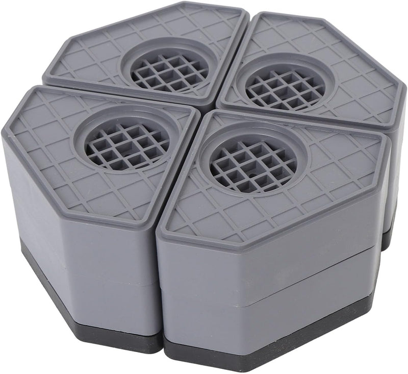 4PCS Anti Vibration Pads for Washing Machine, Universal Washer Dryer Stabilizer Support Feet Dryer Washer Raise Cushion, Stops Washer Dryer Moving, Shockproof, Noise Canceling