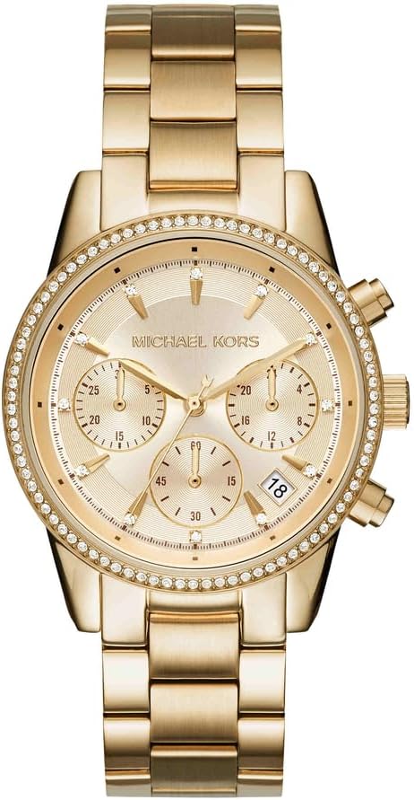 Women's Watch RITZ, 37 mm case size, Quartz Chronograph movement, Stainless Steel strap - Gold