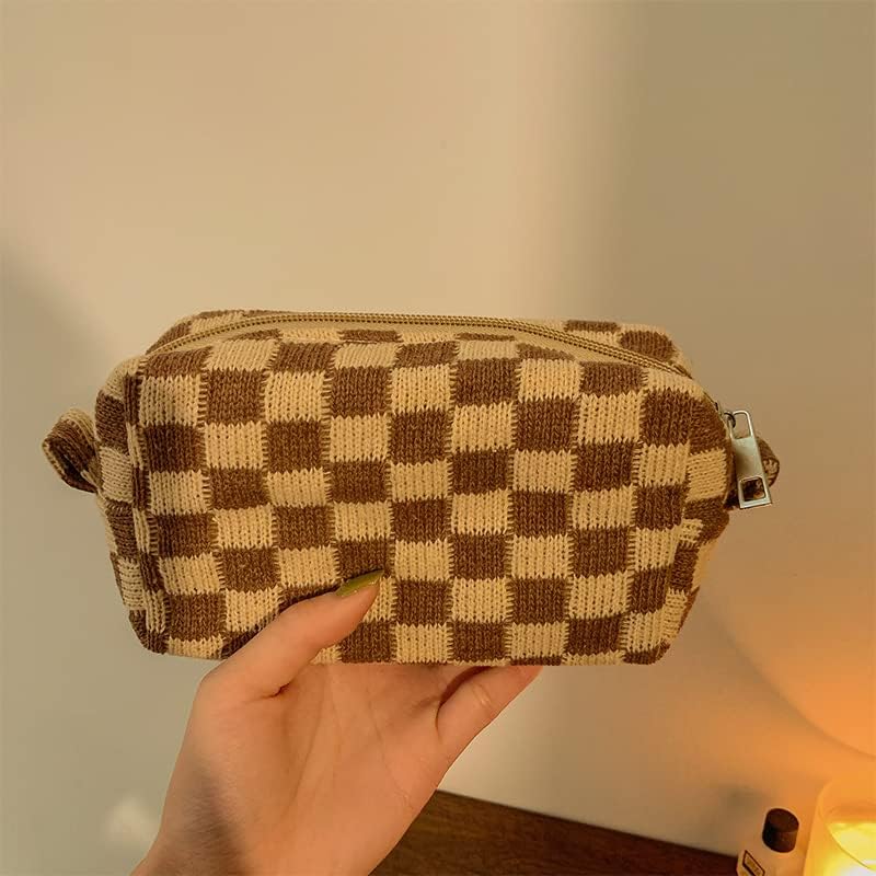 XPONNI Small cosmetic bag cute makeup bag y2k accessories aesthetic make up bag y2k purse cosmetic bag for purse, blue