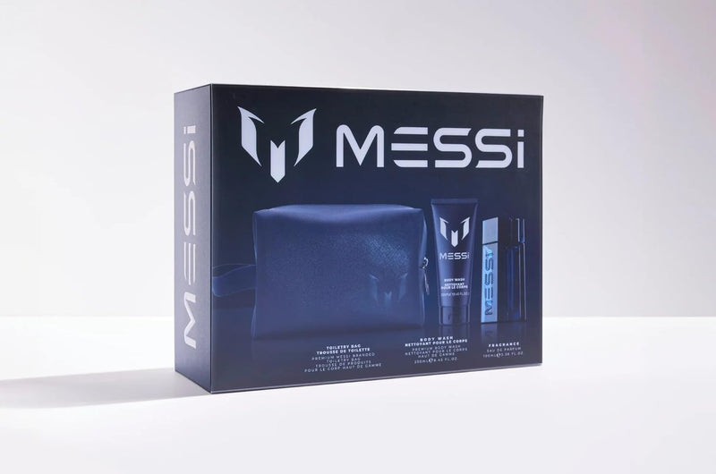 MESSI - Gift Set - Body Wash 250mL + Eau De Parfum 100mL + Premium Toiletry Bag (Gift Set - Eau De Parfum, Body Wash, Bag)