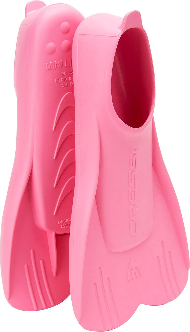Cressi Mini Light Fins زعانف قصيرة خفيفة الوزن للسباحة أو الغطس - Pink EU 25/28 - UK 7.5/10