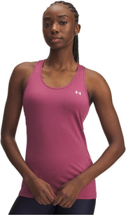 Womens HG Armour Mesh Back Tank HG Armour Mesh Back Tank - Fuchsia Dusk / / White