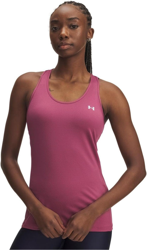 Womens HG Armour Mesh Back Tank HG Armour Mesh Back Tank - Fuchsia Dusk / / White