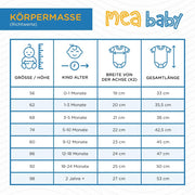 MEA BABY Unisex Baby Long-Sleeved Bodysuit with Saying Mamas & Papas Schatz, 100% Cotton, Baby Bodysuit White for Girls, Baby Bodysuit White for Boys