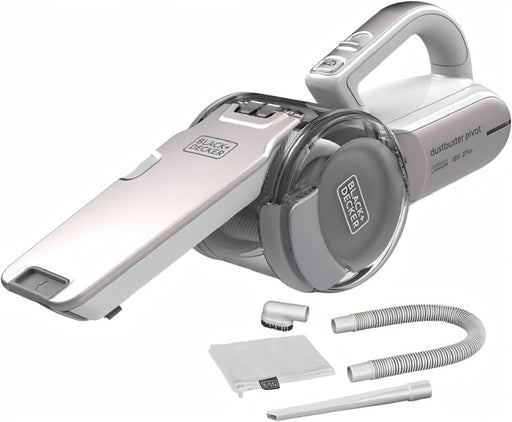 Black & Decker 18V Cordless Handheld Pivot Vacuum Cleaner With 1.5Ah Li-Ion Battery, 27.5 AW Suction Power, 440ml Bowl Capacity And Triple Filteration With 200 Rotation PV1820LRGP-GB 2 Years Warranty