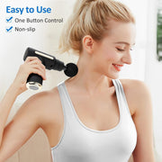 SKY-TOUCH Massage Gun,Professional Muscle Percussion Massager with 6 Speeds,Quiet Portable Electric Massager for Shoulder, Body,Back,and Physiotherapy,Compact Cordless Design,19x13x4.5cm (Black)