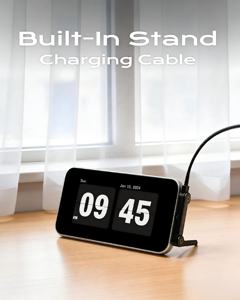 2 in 1 Invisible Stand Charger Cable, 240W Fast Charging Cable for Built-in Phone, 1m Braided Type C Cable with Foldable Stand for Smartphones/Tablets