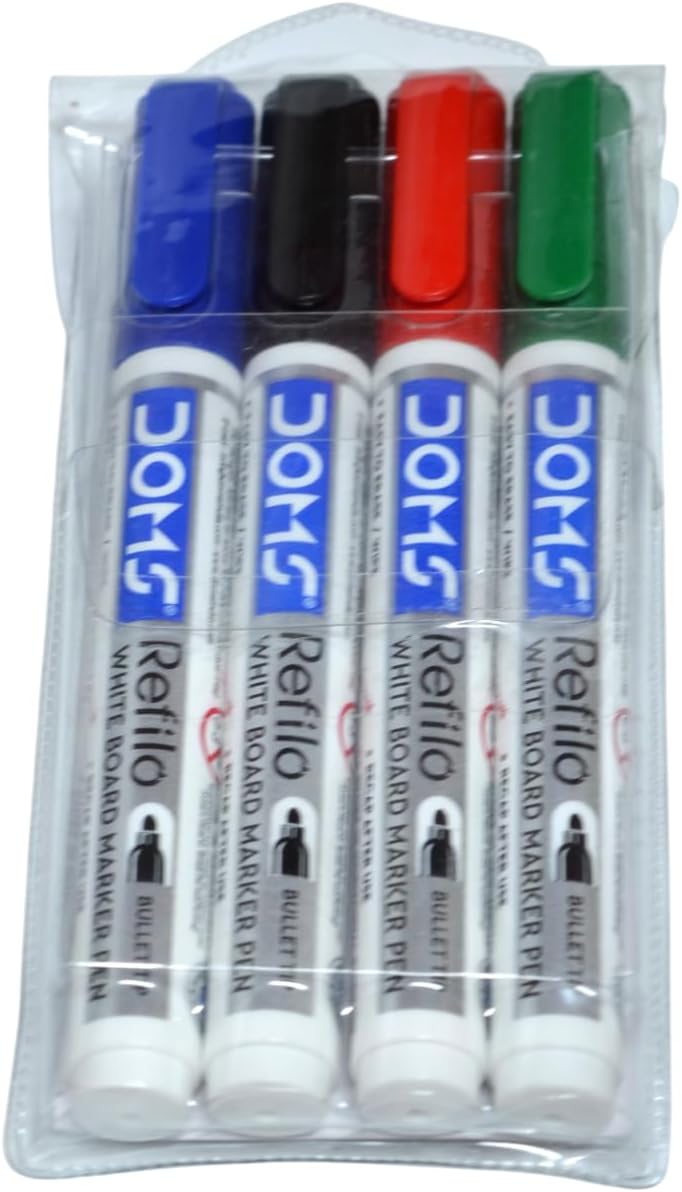 DOMS 7766 REFILO WHITEBOARD MARKER PACK 4 PCS