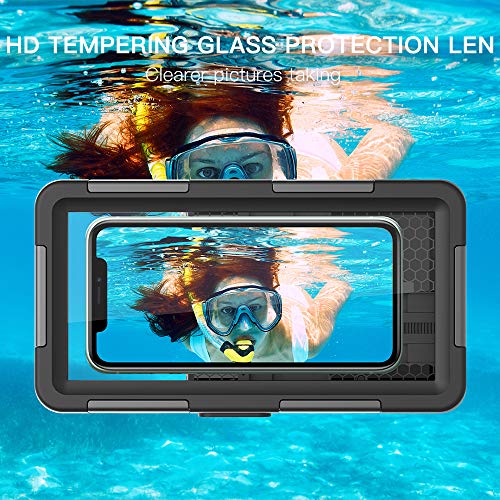 LY LANYOS Waterproof Underwater Snorkeling Diving Phone Case for iPhone 15/14/13/12/11 Pro Max Mini Xr/X/Xs and Galaxy S24/S23/S22/S21 Ultra Plus Professional [15m/50ft] Photo Video Cover (SG Black)