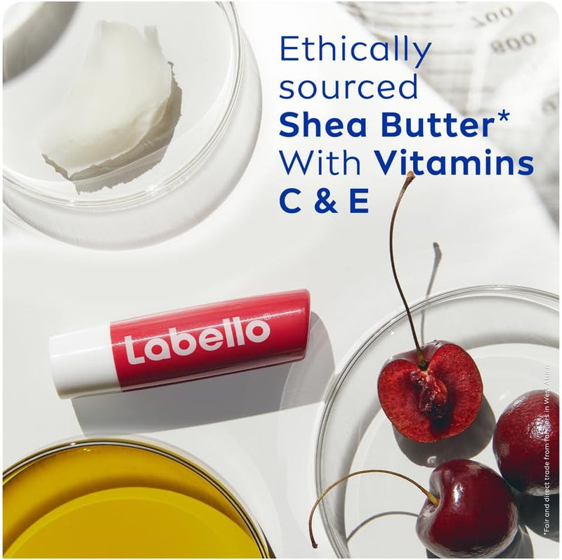 Cherry Shine Lip Balm, 24H Melt-In Moisture, with Shea Butter and Natural Oils Enriched with Vitamins, with Natural Ingredients, Mineral Oil Free, Vegan, 4.8g