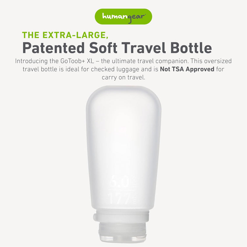humangear Gotoob+ Silicone Travel Bottle with Locking Cap, XL (6.0oz)